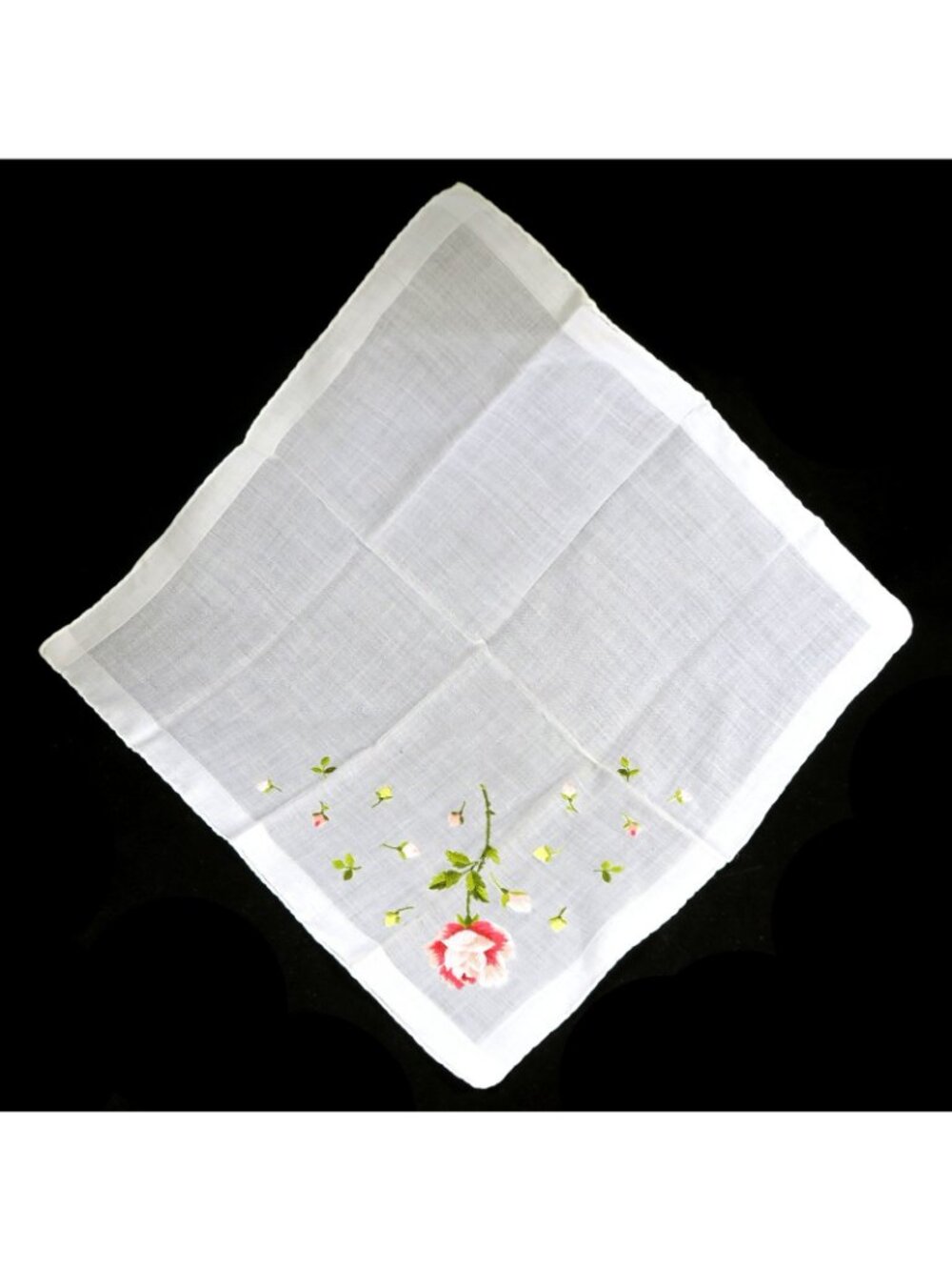Vintage Hankies (Lot of 6) 1930s-50s Embroidered & Lace, incl. USAF Sister - Picture 4 of 8